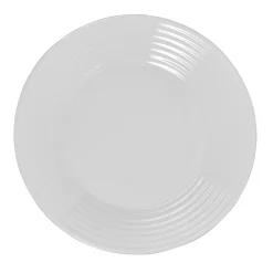 Gifi Assiette plate blanche Harena bord ligne en relief x6| Vaisselle Et Accessoires De Table