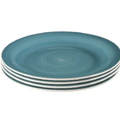 Vaisselle Et Accessoires De Table<Gifi Assiette plate bleu effet spirale x4