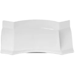 Gifi Assiette plate carrée blanche en porcelaine| Vaisselle Et Accessoires De Table