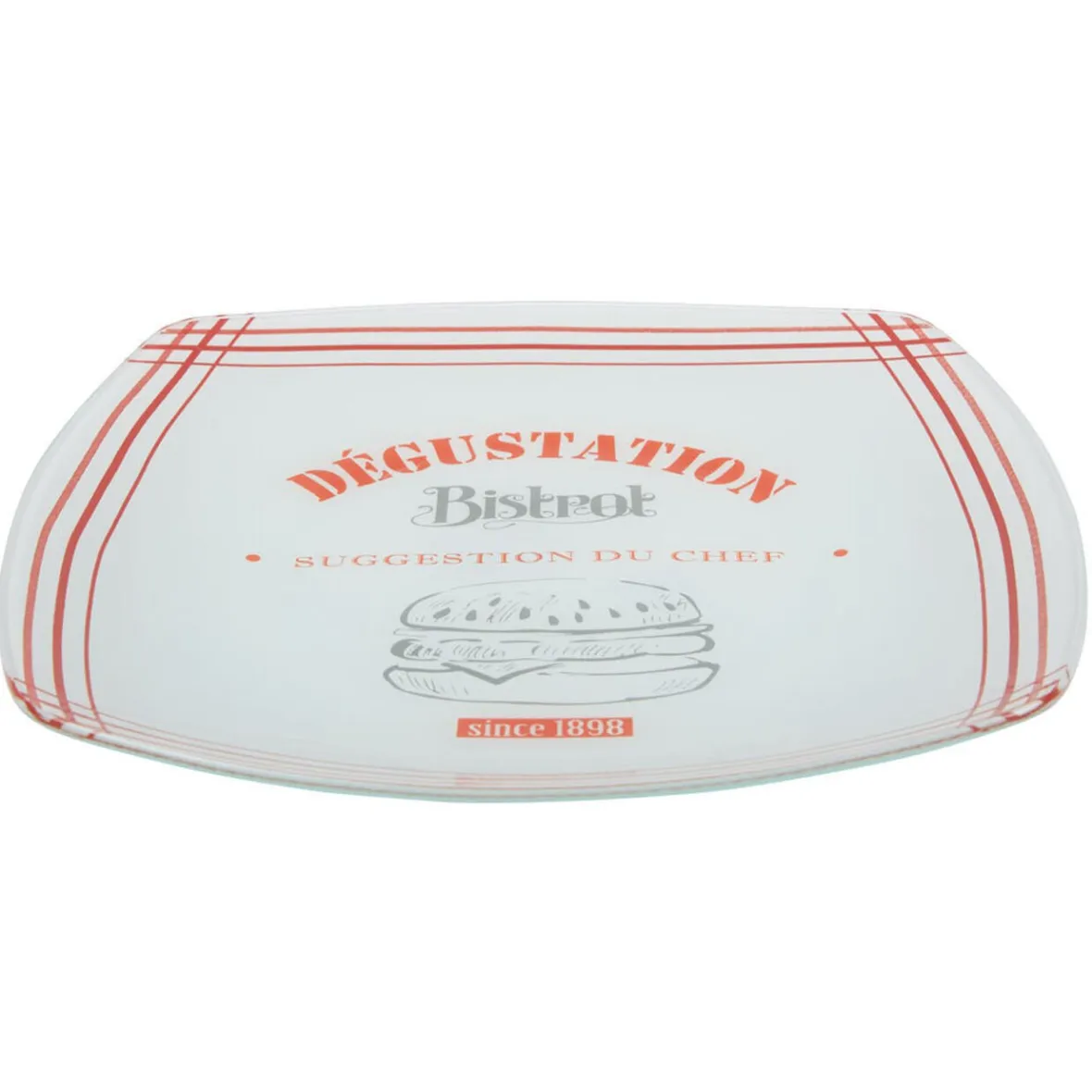 Vaisselle Et Accessoires De Table<Gifi Assiette plate carrée bords arrondis design bistrot