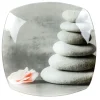 Gifi Assiette plate carrée design galets gris zen| Vaisselle Et Accessoires De Table
