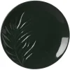Gifi Assiette plate céramique beige ou vert motif feuille ø26,5 cm| Vaisselle Et Accessoires De Table
