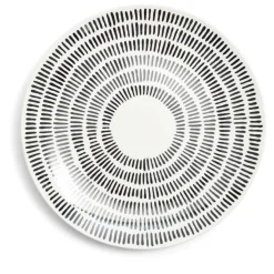 Vaisselle Et Accessoires De Table<Gifi Assiette plate Dakar porcelaine noir et blanc Ø27cm