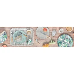 Vaisselle Et Accessoires De Table<Gifi Assiette plate décor géométrique vert d'eau