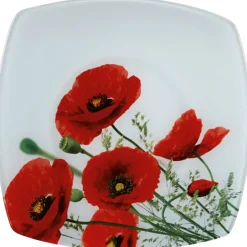 Gifi Assiette plate design coquelicot| Vaisselle Et Accessoires De Table