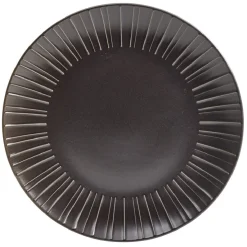 Gifi Assiette plate en céramique noir Ø27cm| Vaisselle Et Accessoires De Table