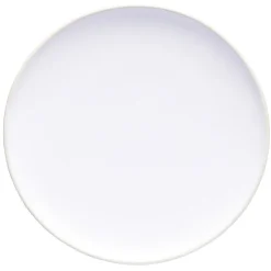 Gifi Assiette plate en faïence blanc avec liseré crème| Vaisselle Et Accessoires De Table