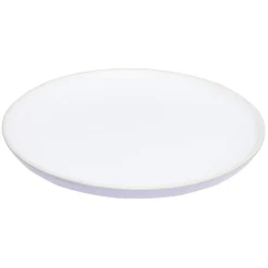 Gifi Assiette plate en faïence blanc avec liseré crème| Vaisselle Et Accessoires De Table