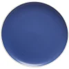 Gifi Assiette plate en faïence bleu avec liseré blanc| Vaisselle Et Accessoires De Table