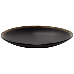 Gifi Assiette plate en faïence avec liseré doré| Vaisselle Et Accessoires De Table