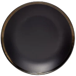 Gifi Assiette plate en faïence avec liseré doré| Vaisselle Et Accessoires De Table
