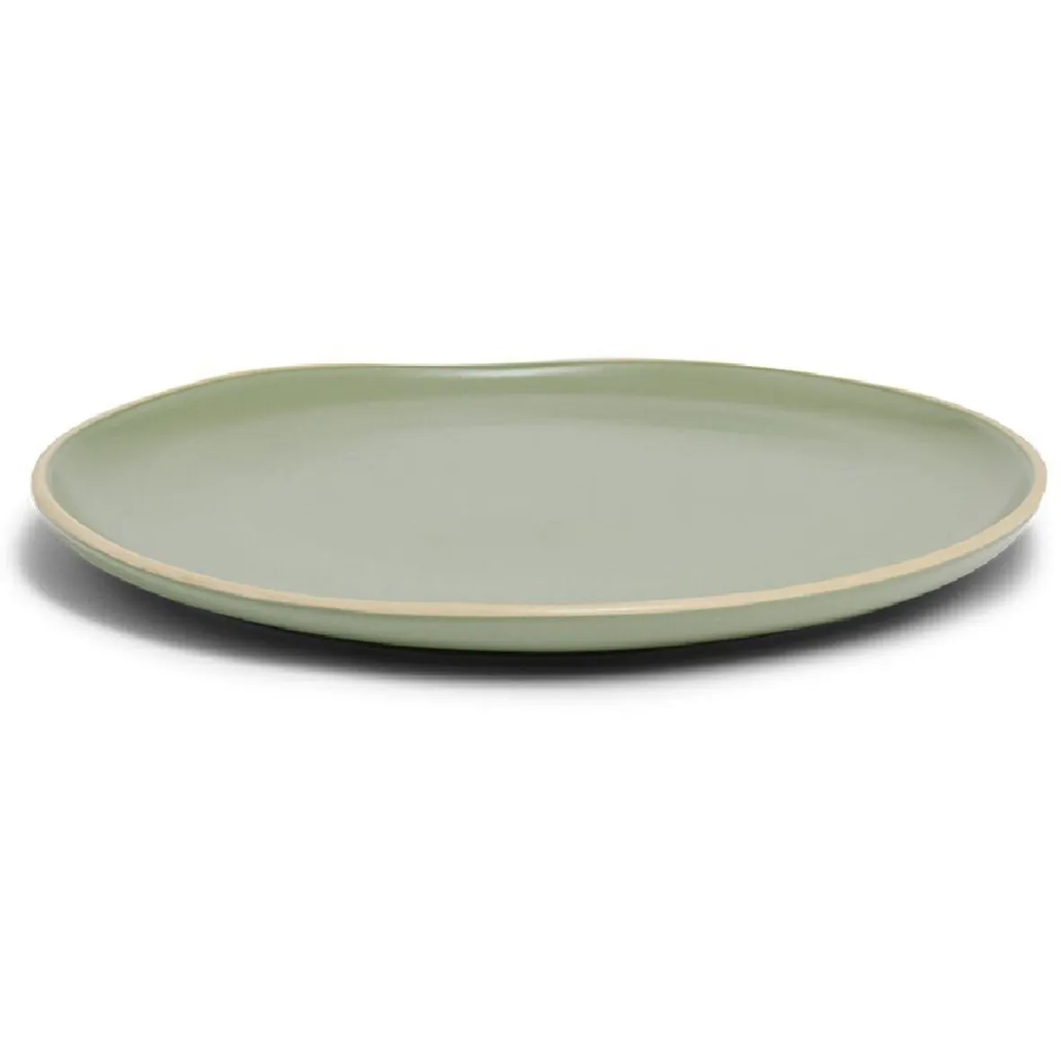 Vaisselle Et Accessoires De Table<Gifi Assiette plate en faïence vert Ø27xH1,7cm