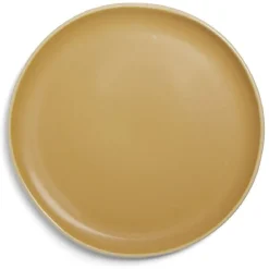 Vaisselle Et Accessoires De Table<Gifi Assiette plate en faïence jaune Ø27xH1,7cm
