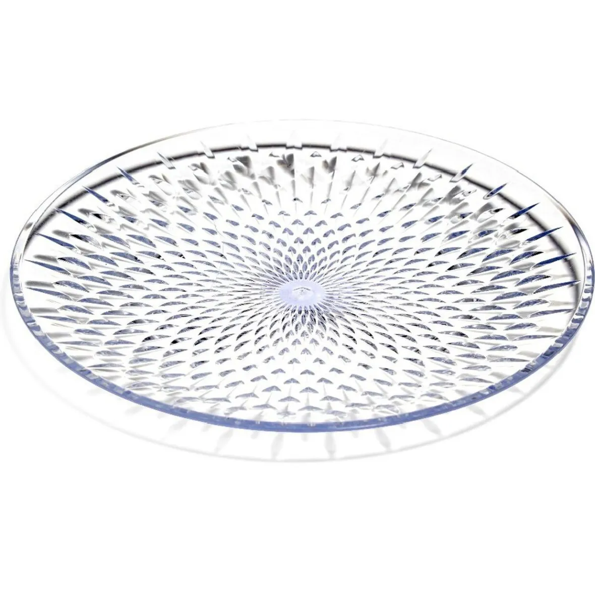 Gifi Assiette plate en plastique transparent effet martelé| Vaisselle Et Accessoires De Table