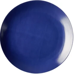 Gifi Assiette plate en porcelaine décor bleu Ø 27 cm| Vaisselle Et Accessoires De Table