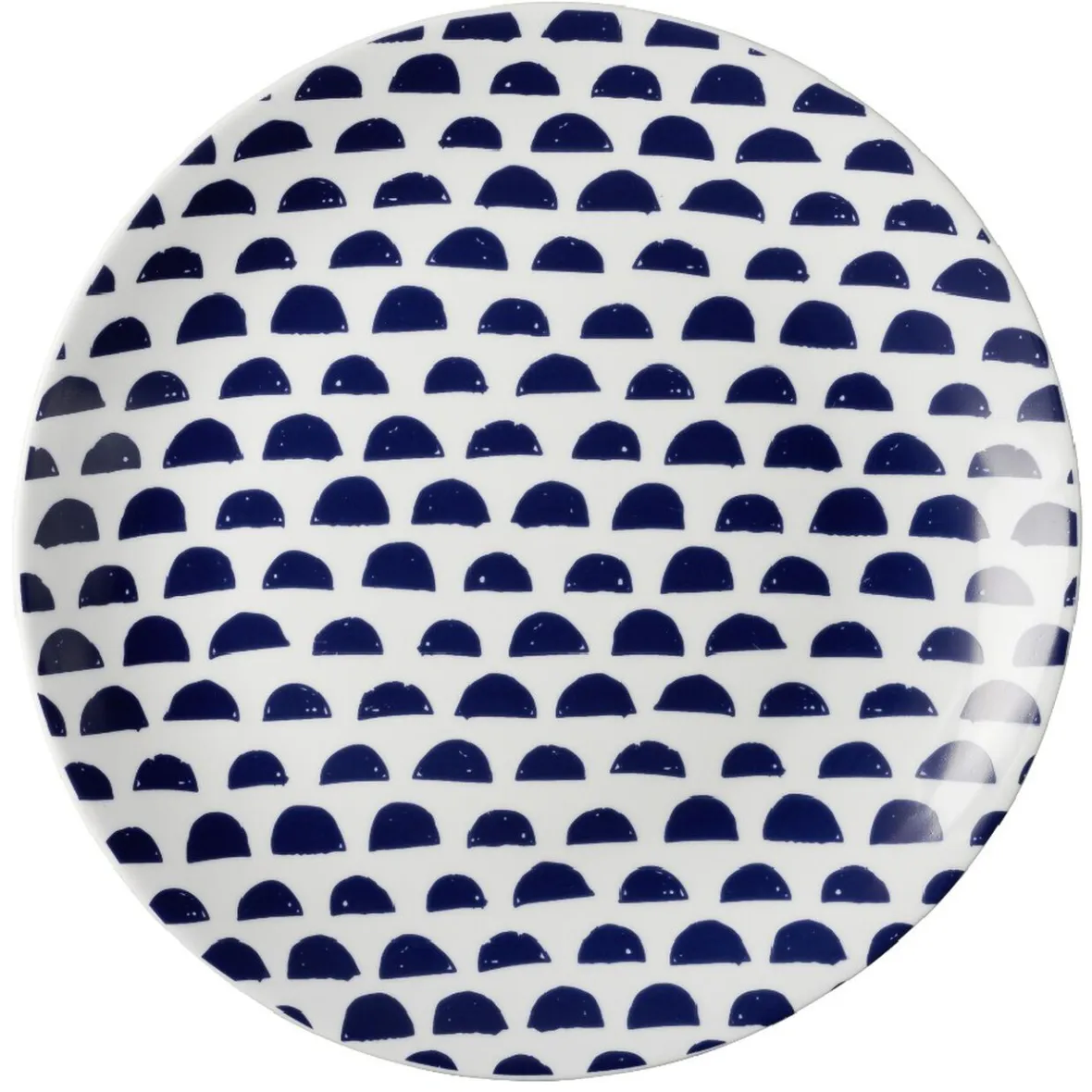 Gifi Assiette plate en porcelaine décor bleu Ø 27 cm| Vaisselle Et Accessoires De Table