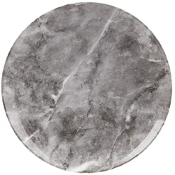 Gifi Assiette plate en porcelaine décor marbre gris| Vaisselle Et Accessoires De Table