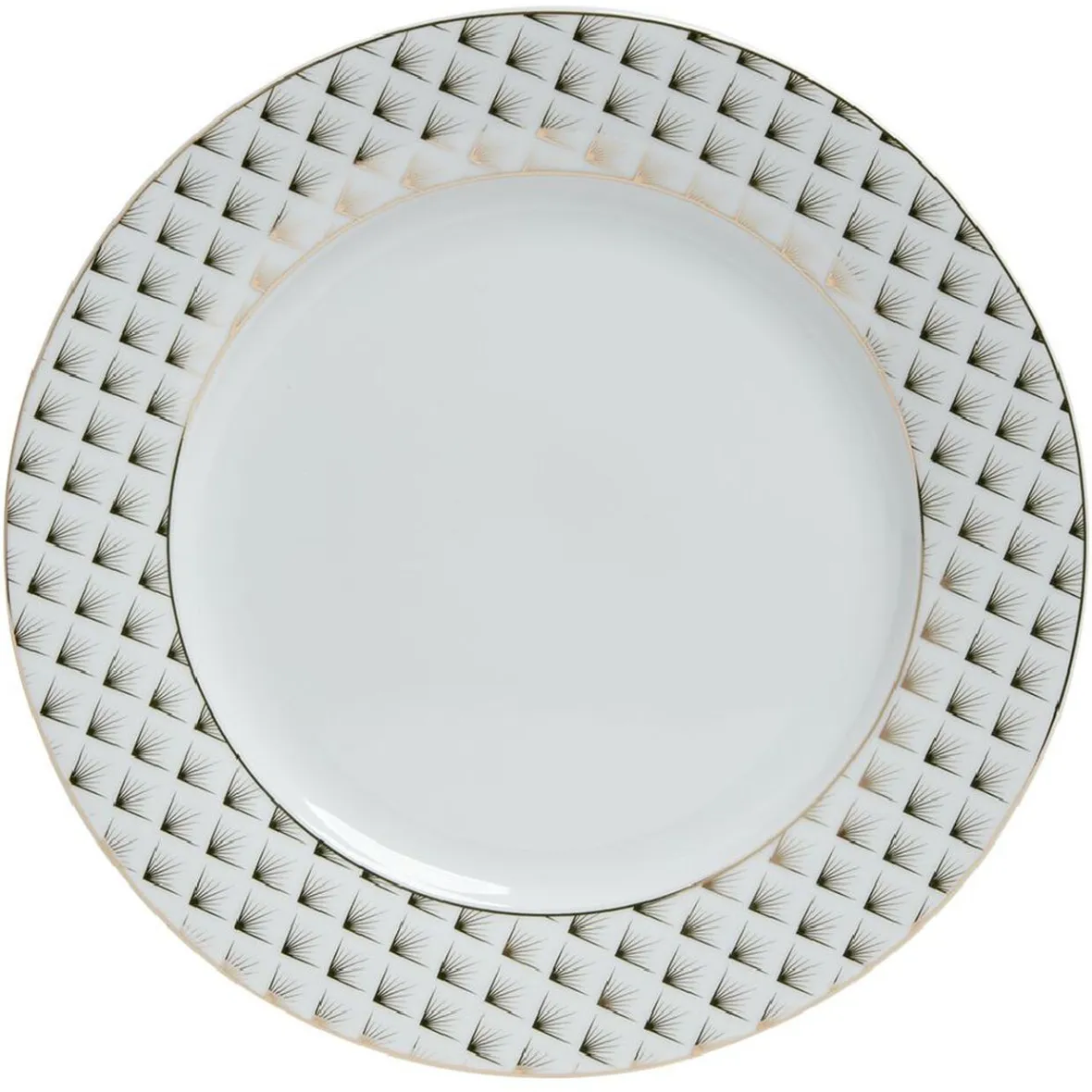 Gifi Assiette plate en porcelaine motif doré| Vaisselle Et Accessoires De Table