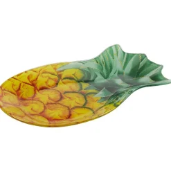 Vaisselle Et Accessoires De Table<Gifi Assiette plate en verre forme ananas jaune vert