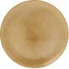 Gifi Assiette plate en verre strié doré| Vaisselle Et Accessoires De Table