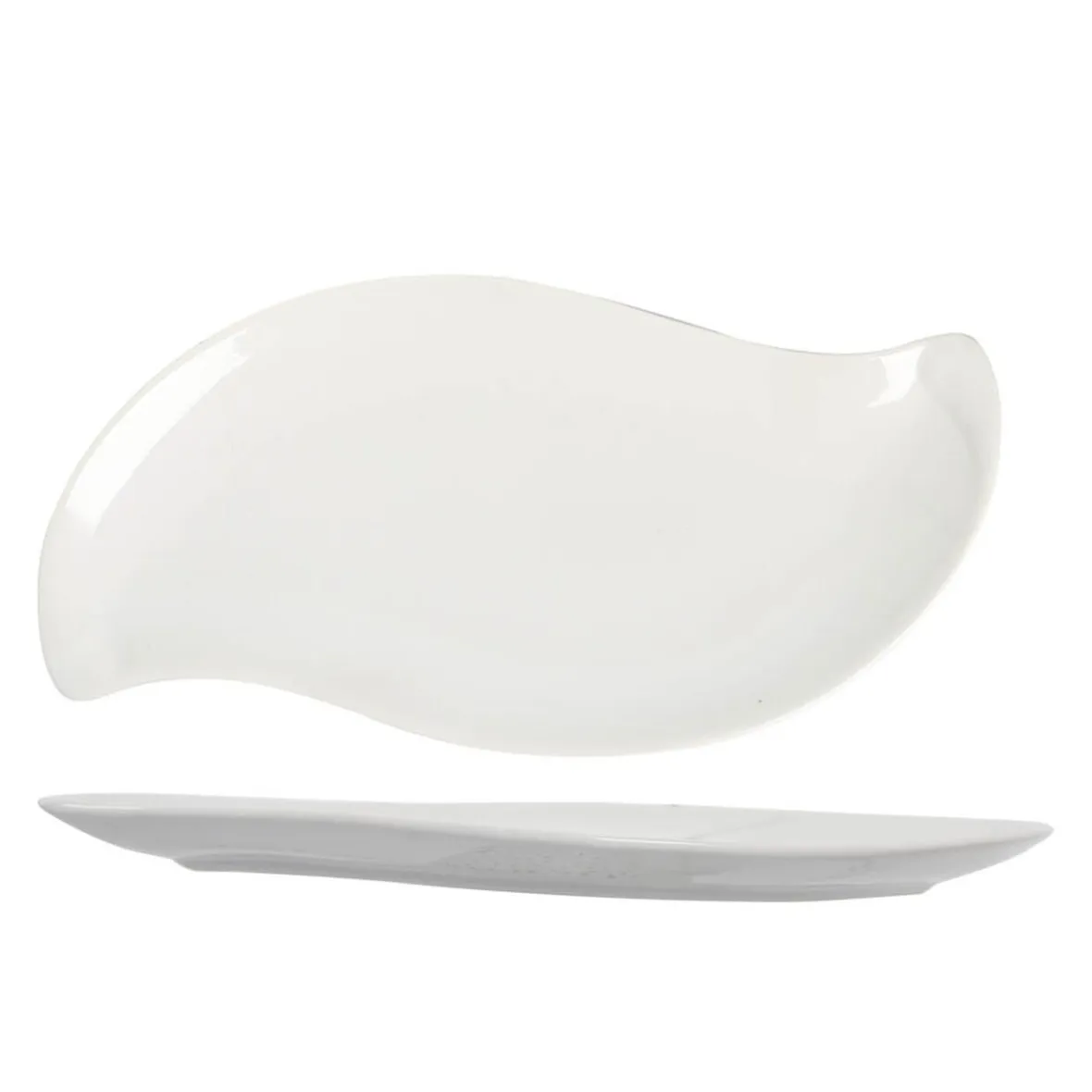 Vaisselle Et Accessoires De Table<Gifi Assiette plate forme feuille blanche