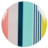 Gifi Assiette plate forme ronde motif bayadere multicolore| Vaisselle Et Accessoires De Table
