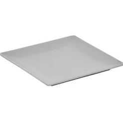 Gifi Assiette plate grise carrée| Vaisselle Et Accessoires De Table