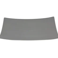 Gifi Assiette plate grise recourbée| Vaisselle Et Accessoires De Table