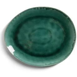 Gifi Assiette plate grès effet artisanal 28,5x24cm| Vaisselle Et Accessoires De Table