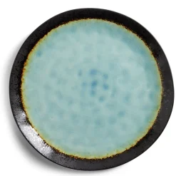 Gifi Assiette plate grès vert Ø27,5cm| Vaisselle Et Accessoires De Table