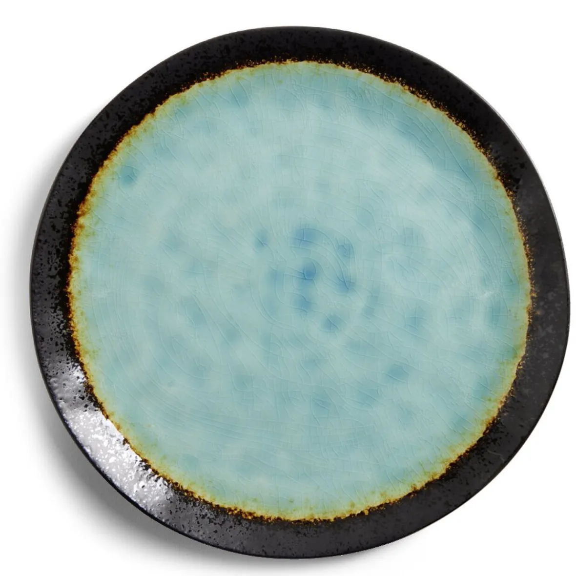 Gifi Assiette plate grès vert Ø27,5cm| Vaisselle Et Accessoires De Table