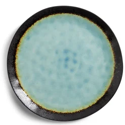 Gifi Assiette plate grès vert Ø27,5cm| Vaisselle Et Accessoires De Table