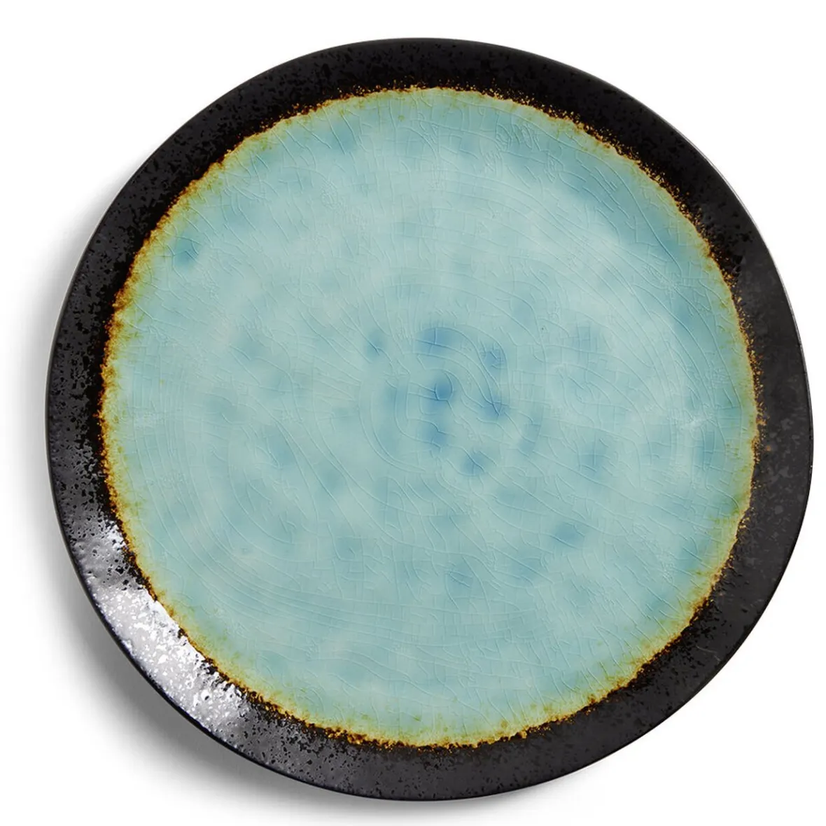 Gifi Assiette plate grès vert Ø27,5cm| Vaisselle Et Accessoires De Table
