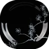 Gifi Assiette plate Luminarc noir design asiatique Ming White| Vaisselle Et Accessoires De Table