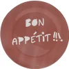 Gifi Assiette plate Luminarc rouge design Bon appétit| Vaisselle Et Accessoires De Table