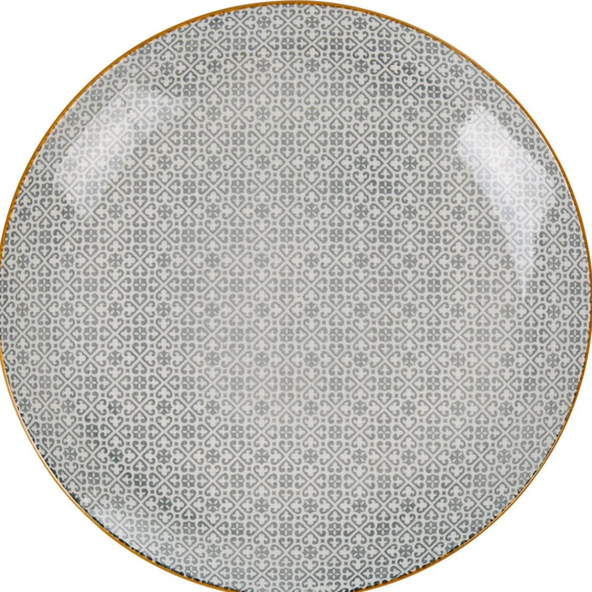 Vaisselle Et Accessoires De Table<Gifi Assiette plate motif carreau de ciment gris contour jaune