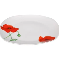 Gifi Assiette plate motif coquelicot| Vaisselle Et Accessoires De Table