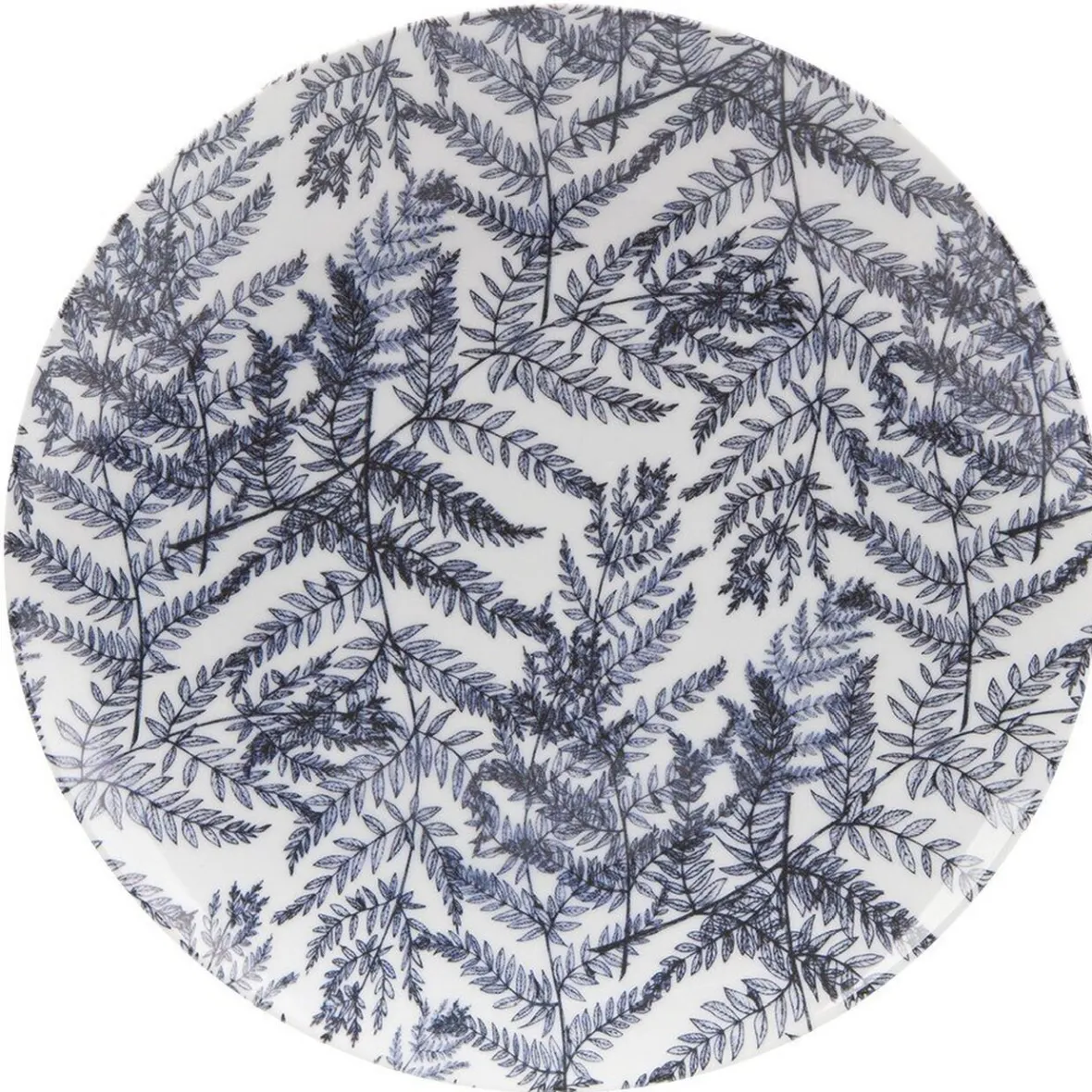 Gifi Assiette plate motif feuillage bleu et blanc| Vaisselle Et Accessoires De Table