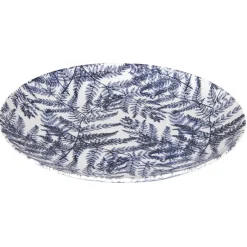 Gifi Assiette plate motif feuillage bleu et blanc| Vaisselle Et Accessoires De Table