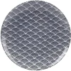 Gifi Assiette plate motif vague japonaise bleue et blanche| Vaisselle Et Accessoires De Table