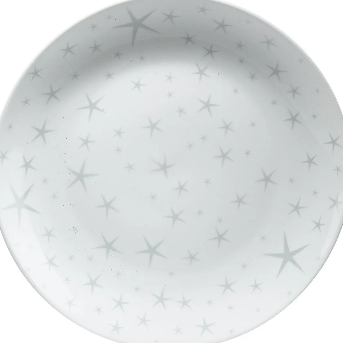 Gifi Assiette plate motifs étoiles blanche| Vaisselle Et Accessoires De Table