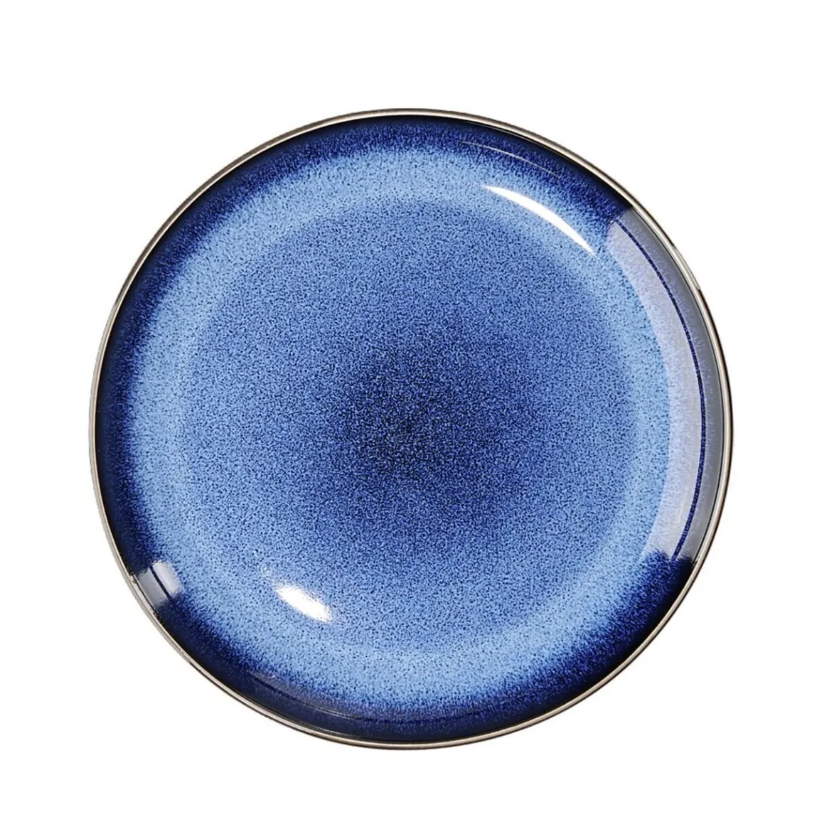 Vaisselle Et Accessoires De Table<Gifi Assiette plate Météor en porcelaine bleu Ø20cm