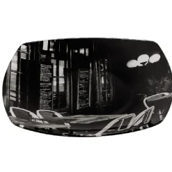 Gifi Assiette plate noire terrasse de brasserie x4| Vaisselle Et Accessoires De Table