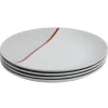 Vaisselle Et Accessoires De Table<Gifi Assiette plate Oreige décor trèfles et ligne rouge x4