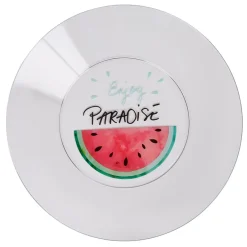 Gifi Assiette plate plastique pastèque envoy paradise| Vaisselle Et Accessoires De Table