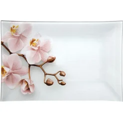 Vaisselle Et Accessoires De Table<Gifi Assiette plate rectangulaire design Orchidée