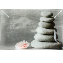 Vaisselle Et Accessoires De Table<Gifi Assiette plate rectangulaire design galets gris zen