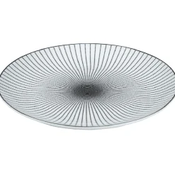 Vaisselle Et Accessoires De Table<Gifi Assiette plate ronde blanche rayon noir