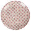 Gifi Assiette plate ronde campagne motif carreau de ciment rouge et gris| Vaisselle Et Accessoires De Table
