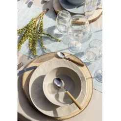 Vaisselle Et Accessoires De Table<Gifi Assiette plate ronde en grès relief gris